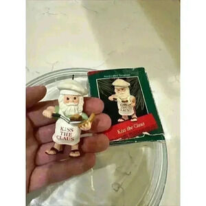 Hallmark Christmas Ornament 1988 Kiss The Claus